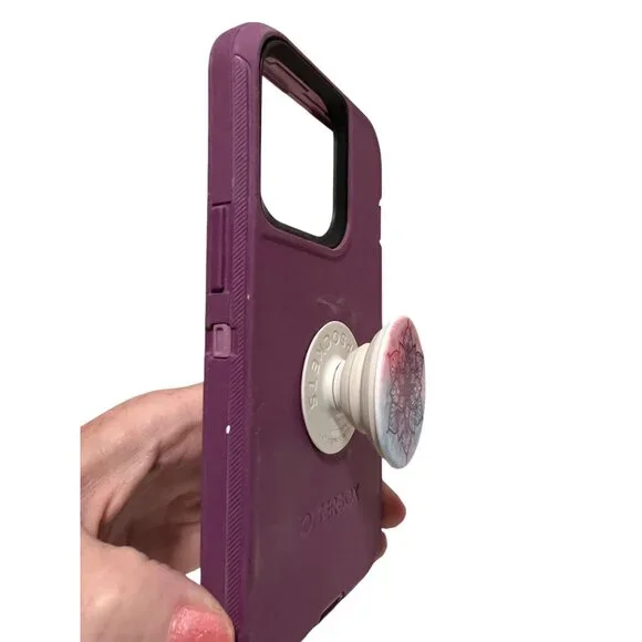 Otterbox Purple Phone Case With Mandala PopSocket For iPhone 13 Pro - Picture 3 of 6